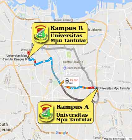 Peta dan Lokasi Universitas Mpu Tantular Jakarta Ucm Nomor